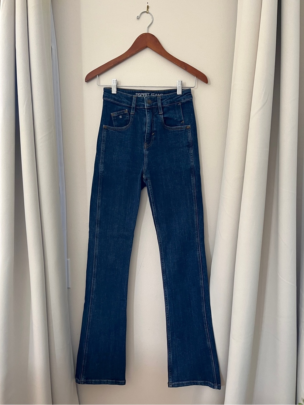 Esprit Women’s High Rise Bootcut Jeans Dark Wash Flare Denim